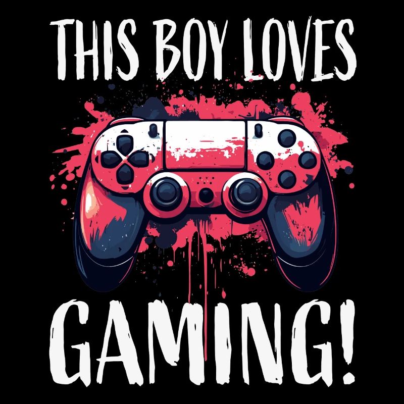 This Boy Loves Gaming Controller Art