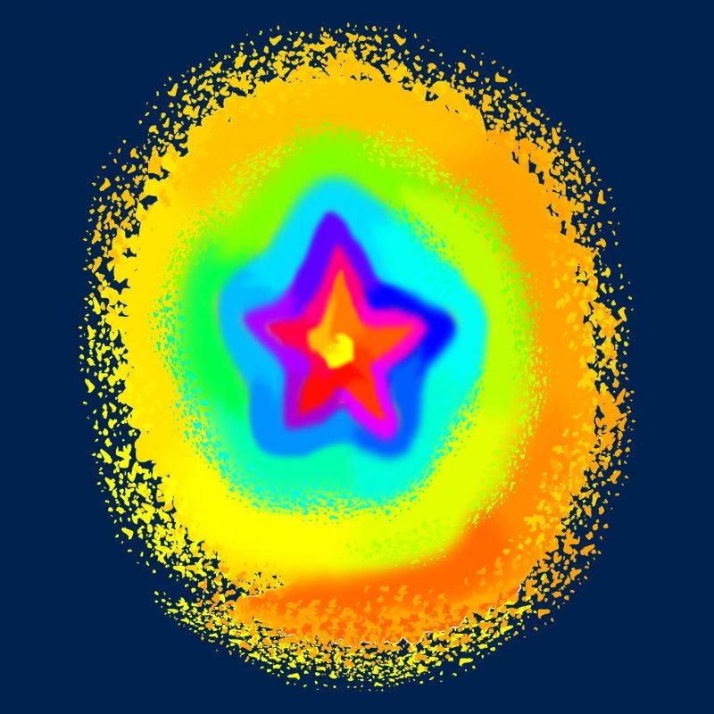 Rainbow Colors Colorful Gradient Star