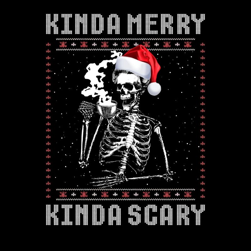 Kinda Merry Kinda Scary Women's Christmas Skeleton