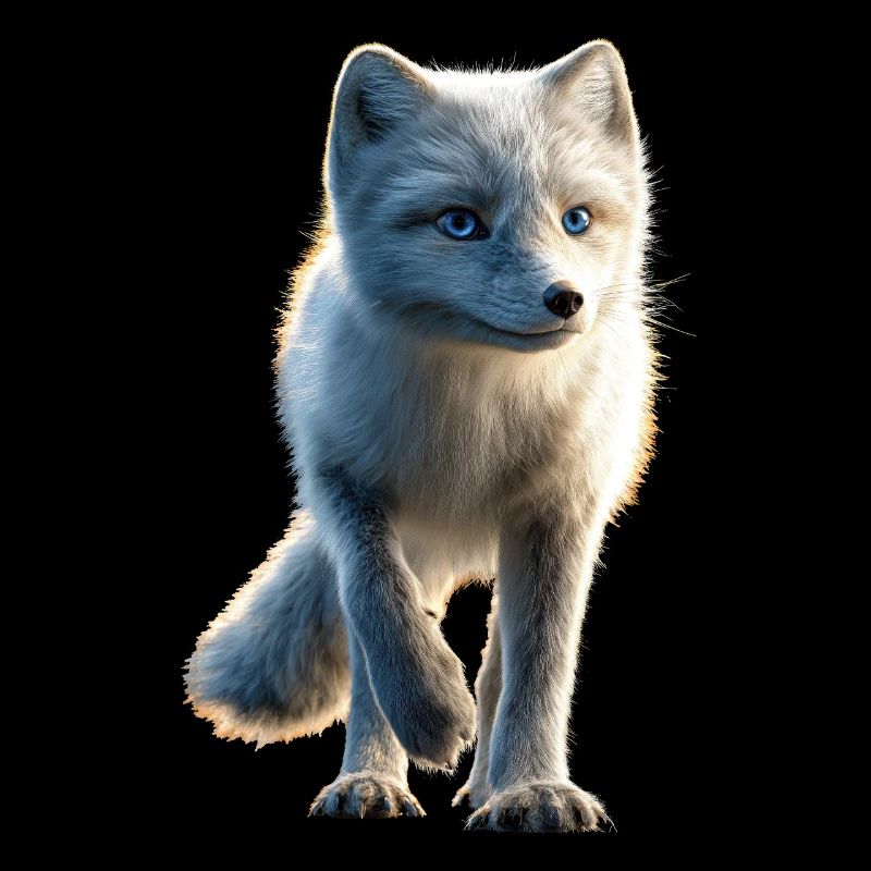 Polarfuchs Schneefuchs Eisfuchs Süßer Weißer Fuchs