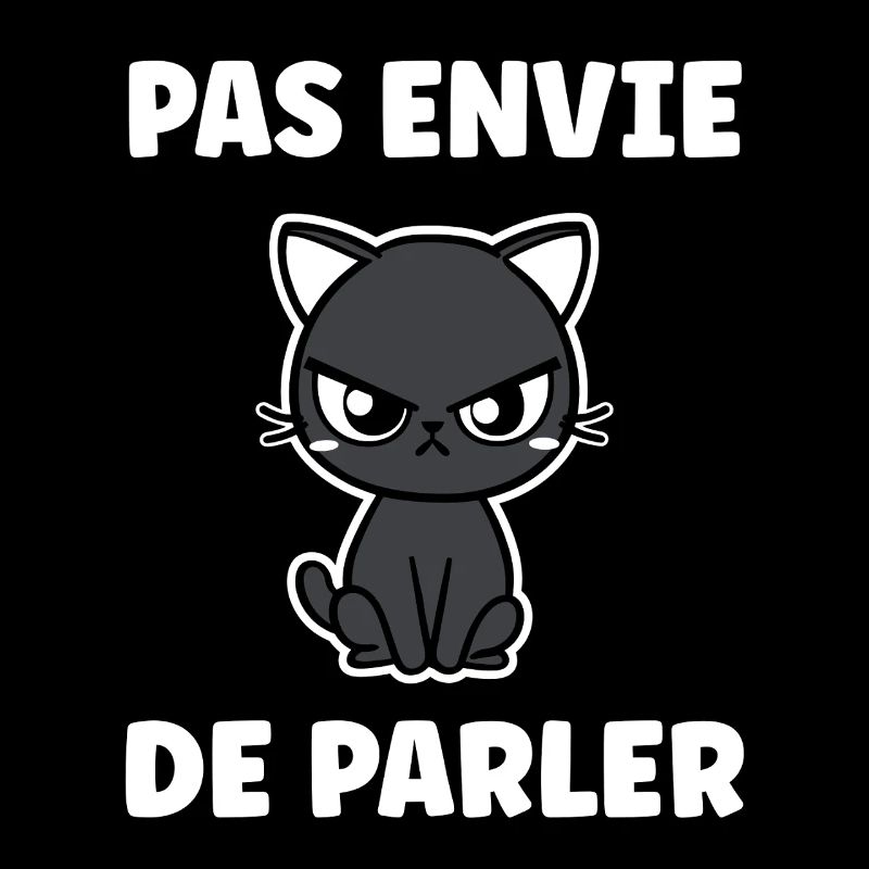 Chat grognon Pas envie de parler