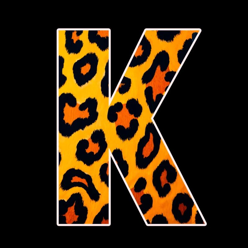 Leopardischer Buchstabe K