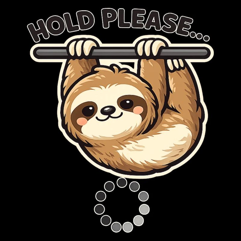 Sloth Please Hold Motif