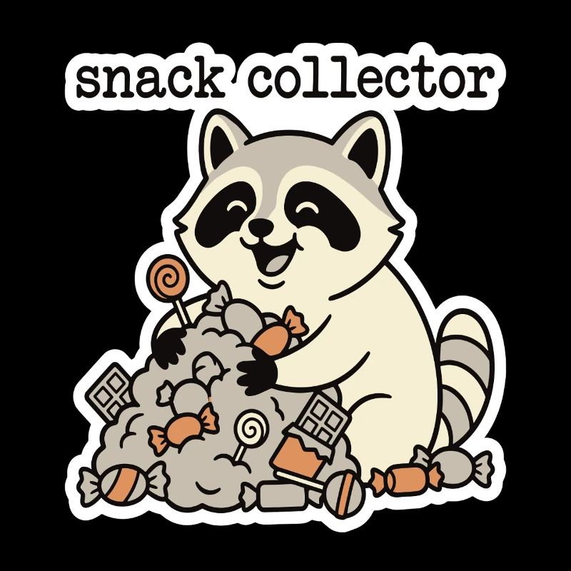 Snack Collector Raccoon Motif