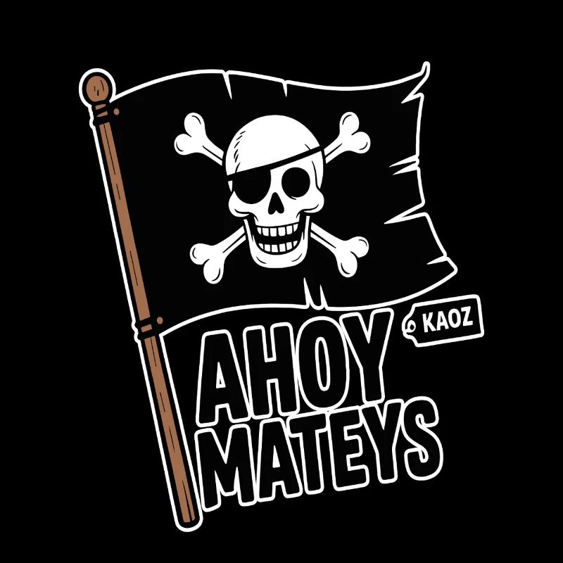 Drapeau du Crâne de Pirate Ahoy Mateys