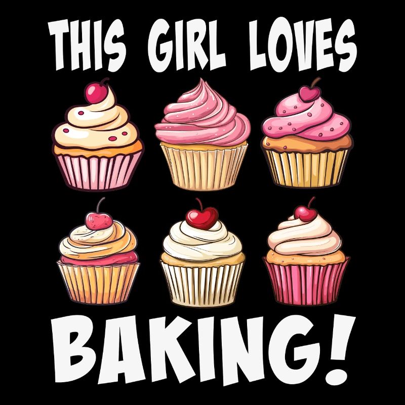 Dieses Mädchen liebt Cupcakes Backen