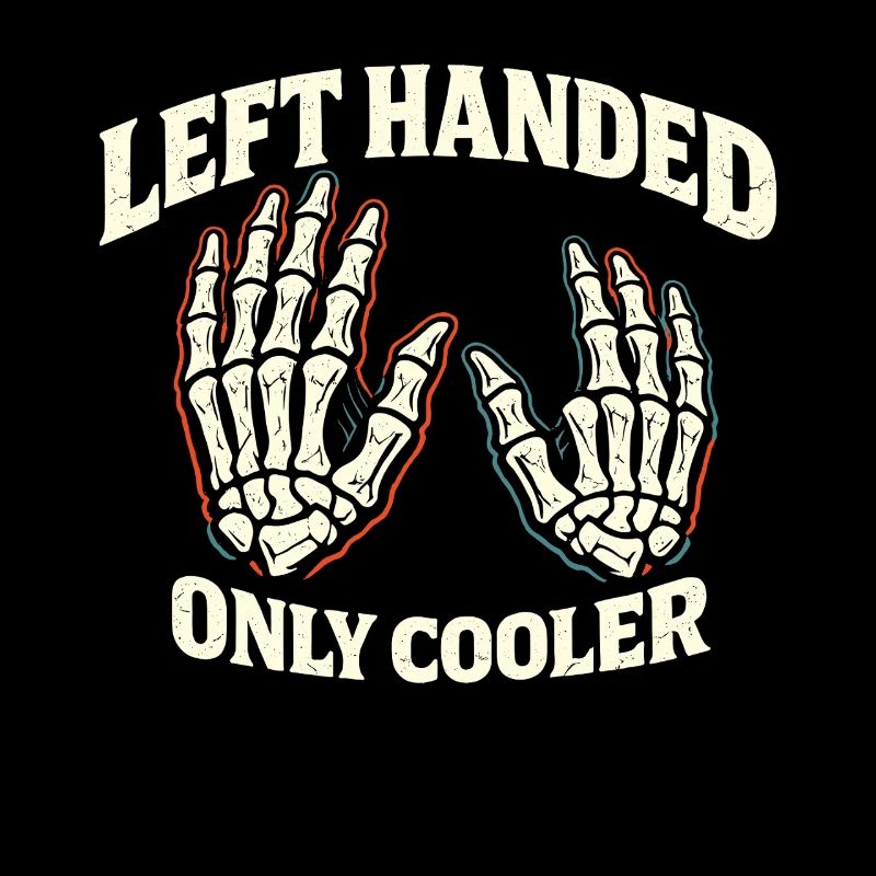 Left Handed Only Cooler Skelett Hände