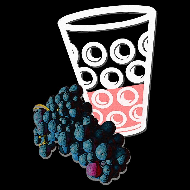Schorleglas Weintrauben, Weinschorle, schobbeglas