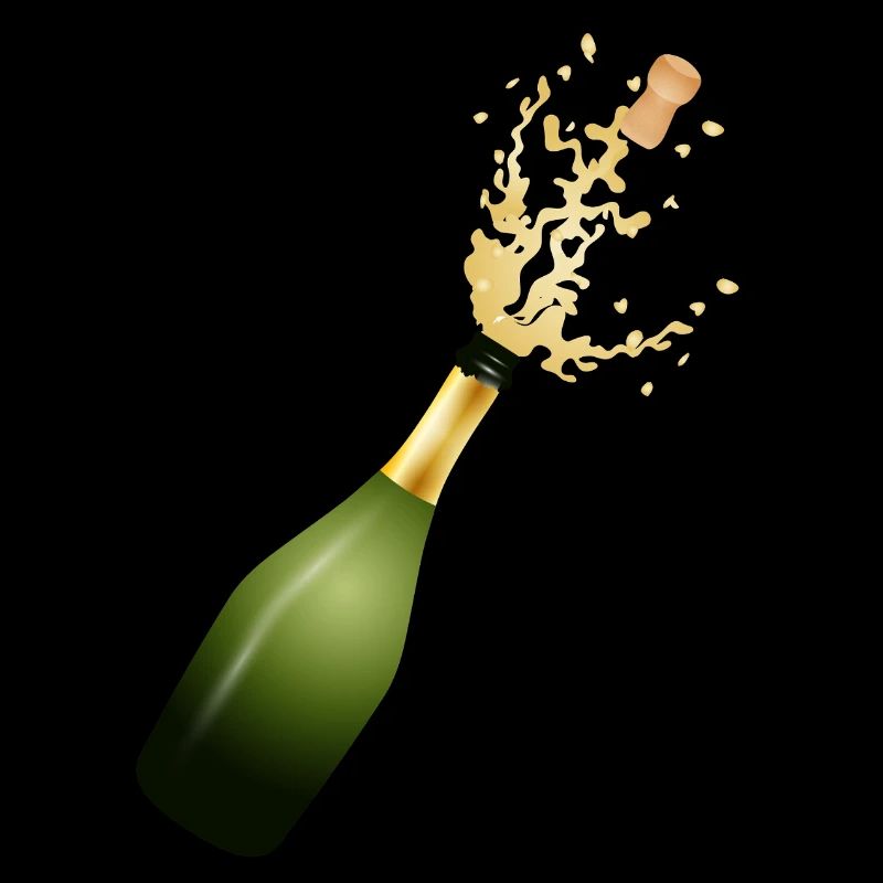 Bouteille de vin mousseux – Illustration de fêtes et de célébrations