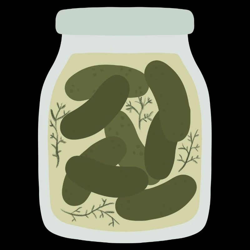 Vintage Cucumber Pickle Jar Design