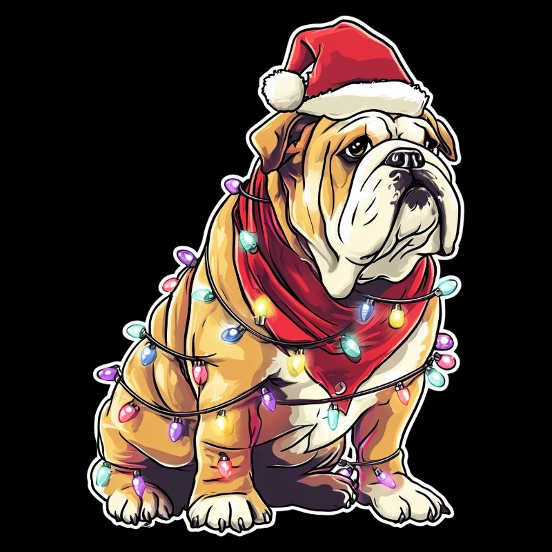 Bouledogue anglais de Noël