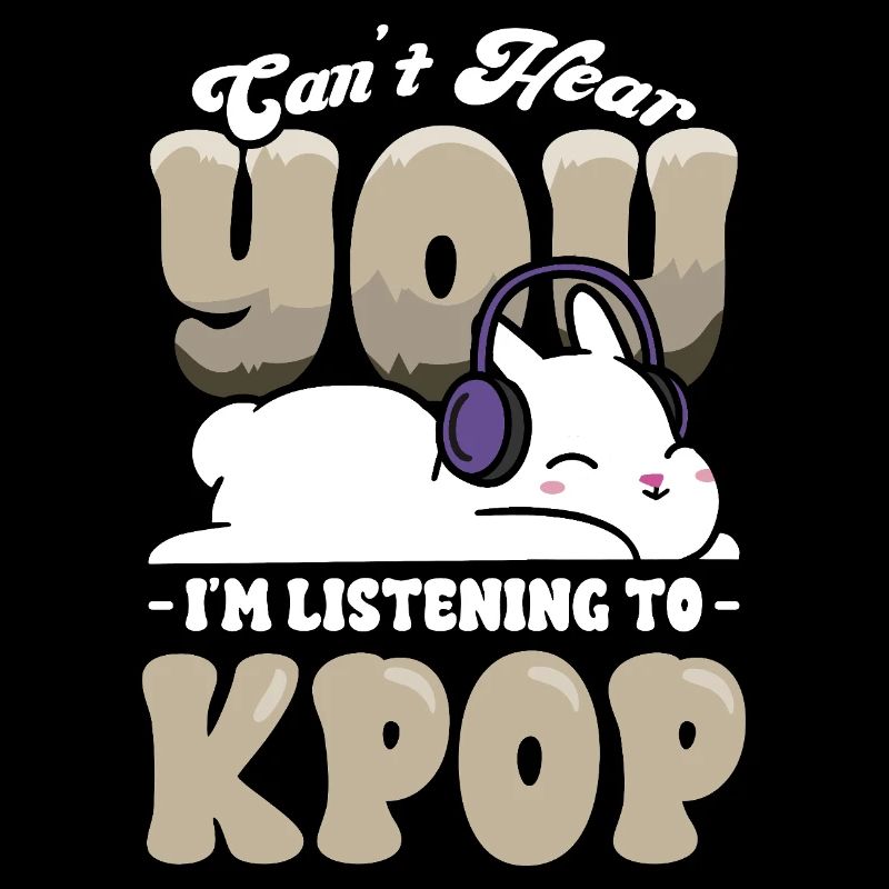 Kpop lapin avec un casque