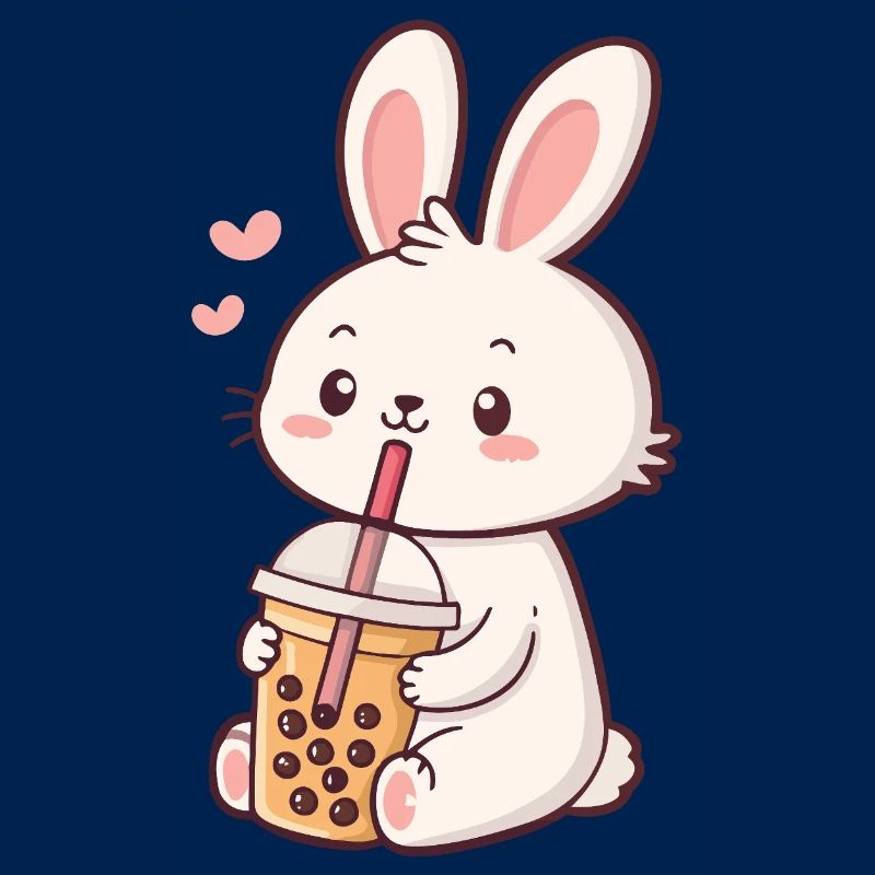 Pastel Bubble Tea Bunny