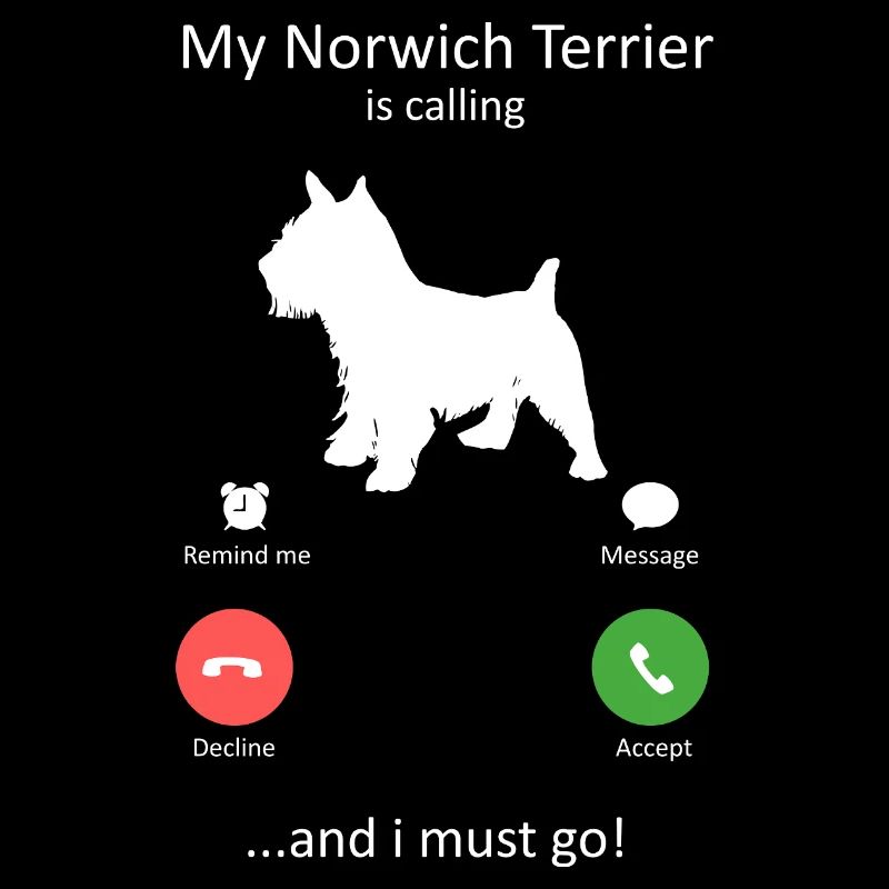 Norwich Terrier ruft und ich muss hin, Kunst