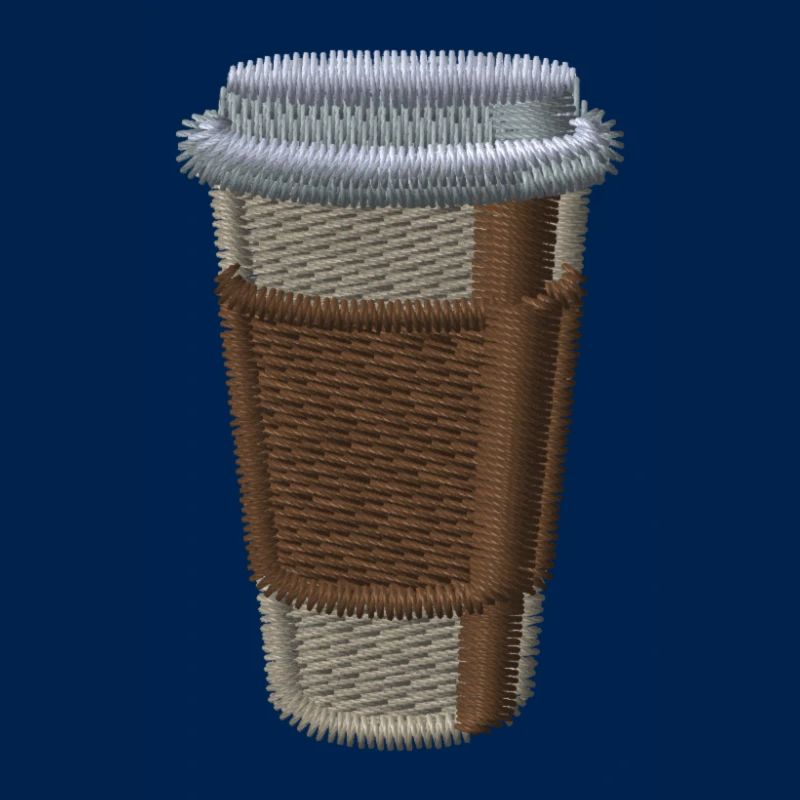 Kaffeebecher bestickt