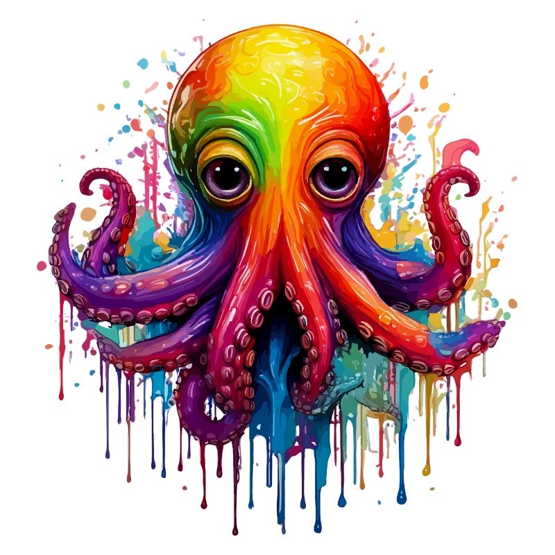 Colorful Octopus Splash