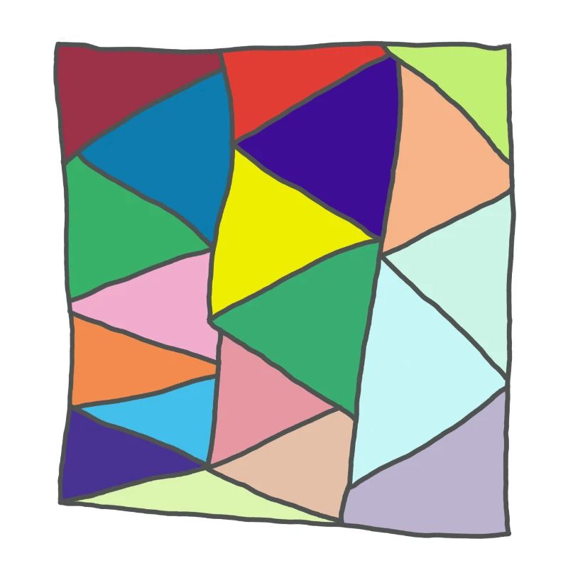 Geometrischer Glasmosaik-Burst