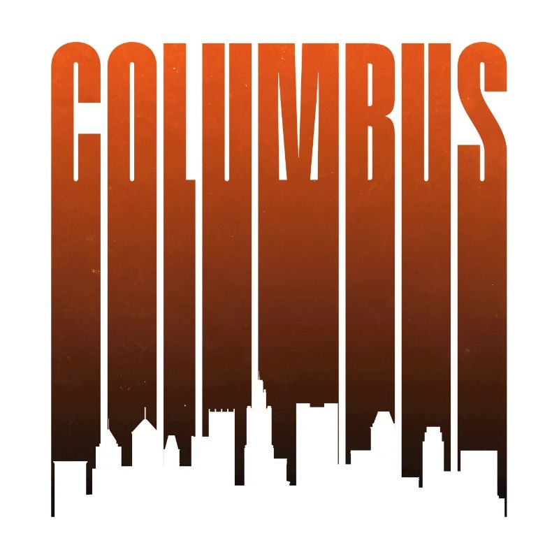 Columbus Skyline Sunset Gradient