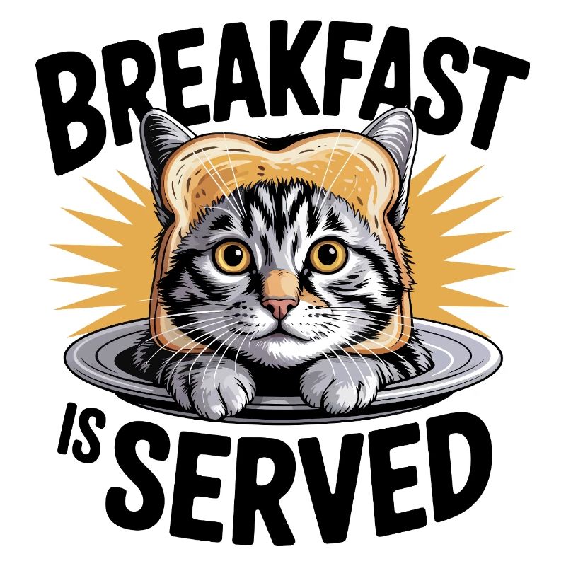Frühstück Katze Humor