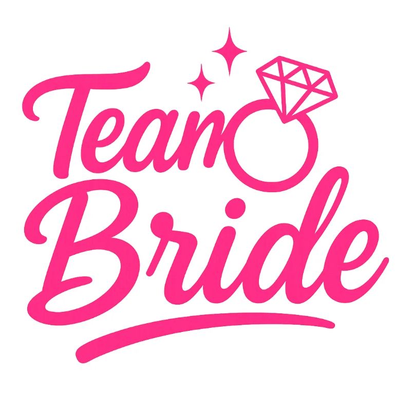 Team Bride Pink Ring Script