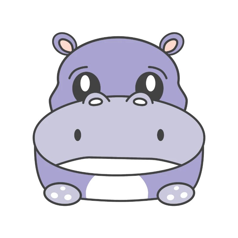 Trauriges Nilpferd