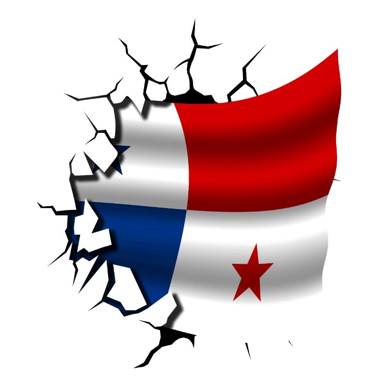 Drapeau du Panama - Panama - Drapeau Broken Design