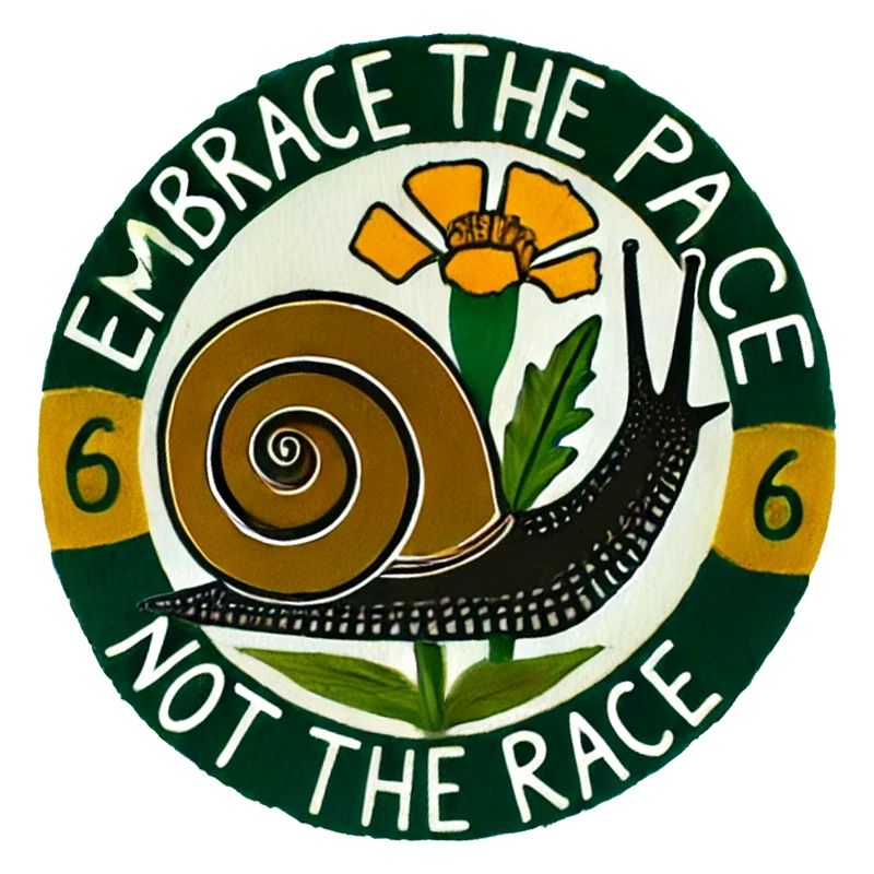 Umarme die langsame Schnecke