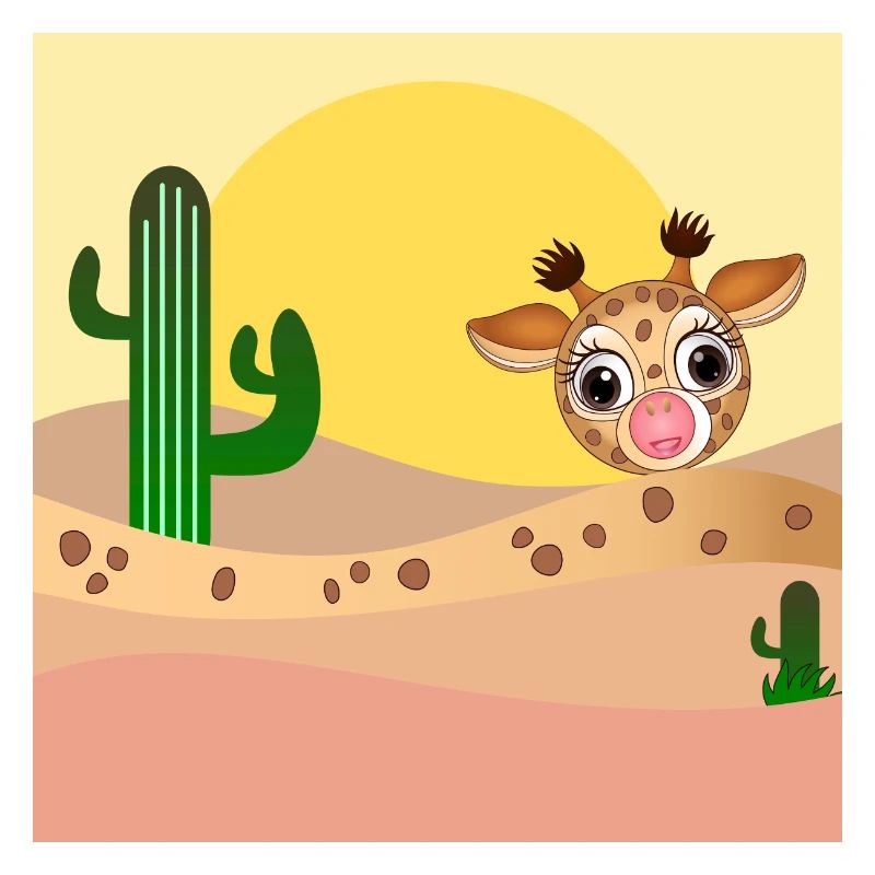 GIRAFFE TIERILLUSTRATION - WÜSTE