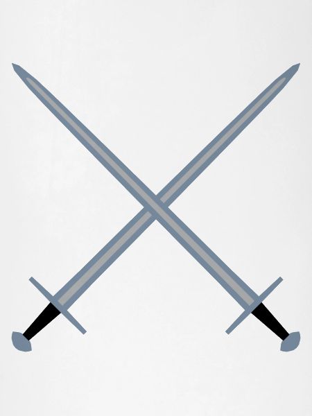 Crossed swords.