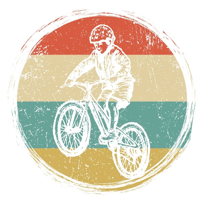 Retro BMX Rider Circle