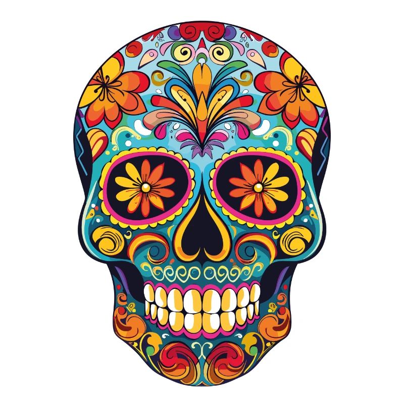 Colorful skull pattern