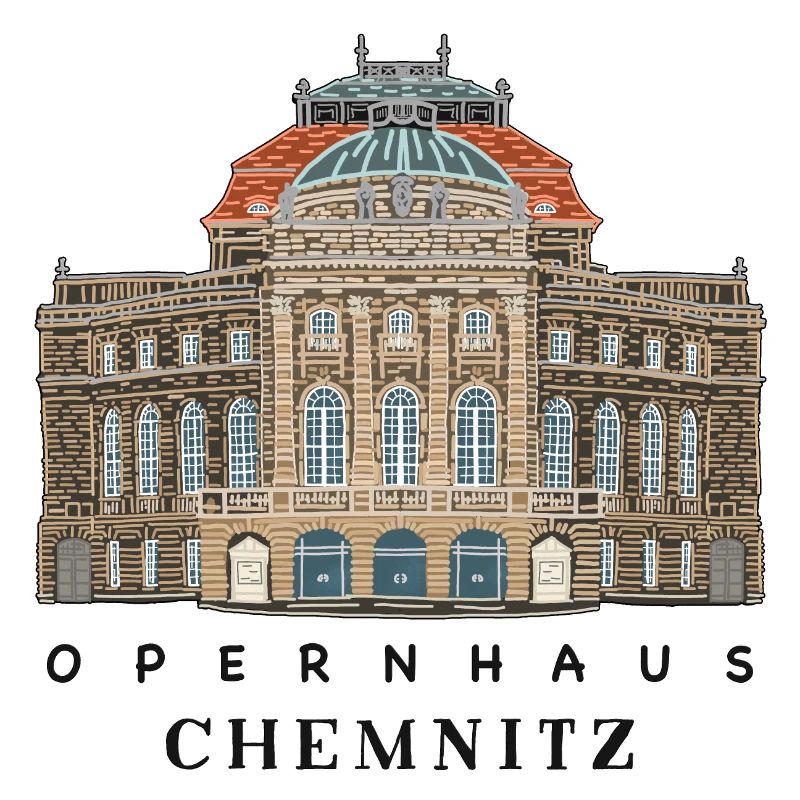 Chemnitz Opera House, Germany Drawing