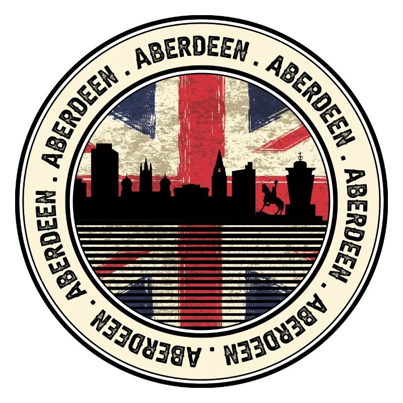 Union Jack Skyline Aberdeen Emblem