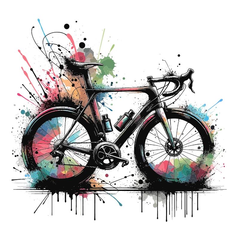 Fahrrad Sprayfarben Splash