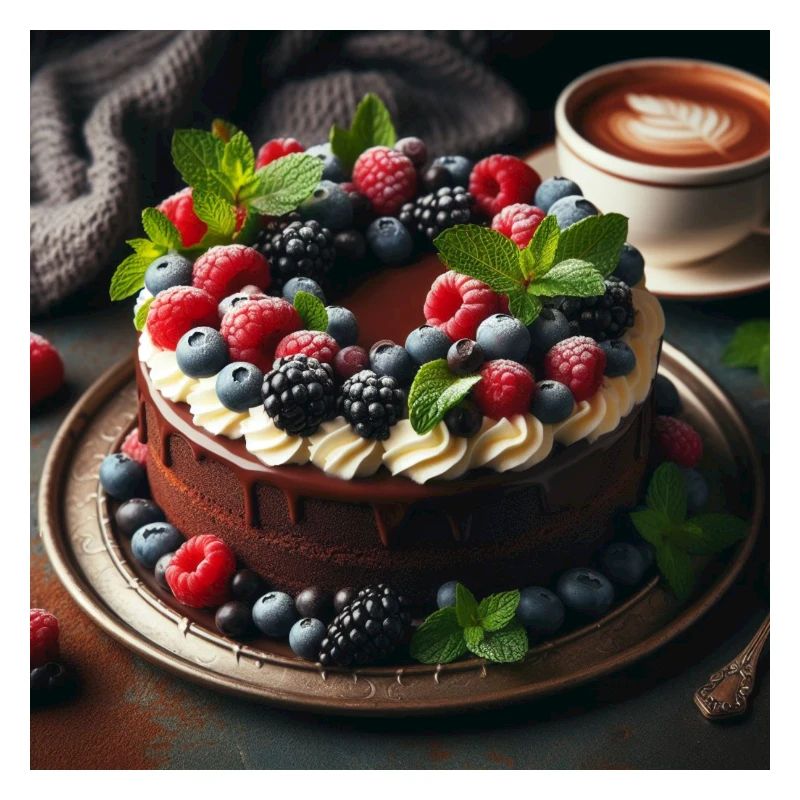Schokoladen-Beeren-Kuchen