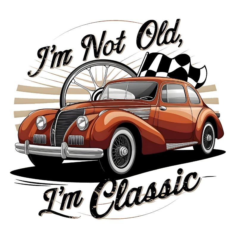 Oldtimer Oldtimer mit Vintage Text