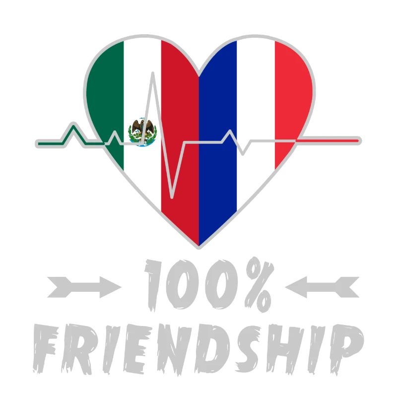 Mexiko und Frankreich 100% Freundschaft
