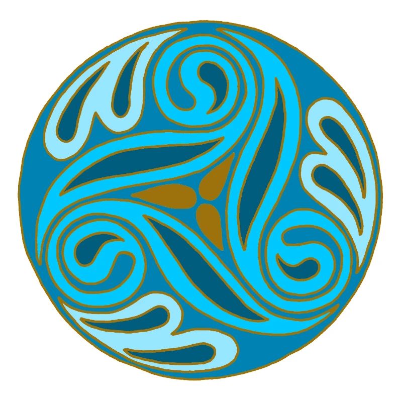 Blaue keltische Kugel