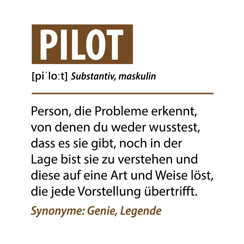 Lustige Pilot Beruf Definition Geschenke