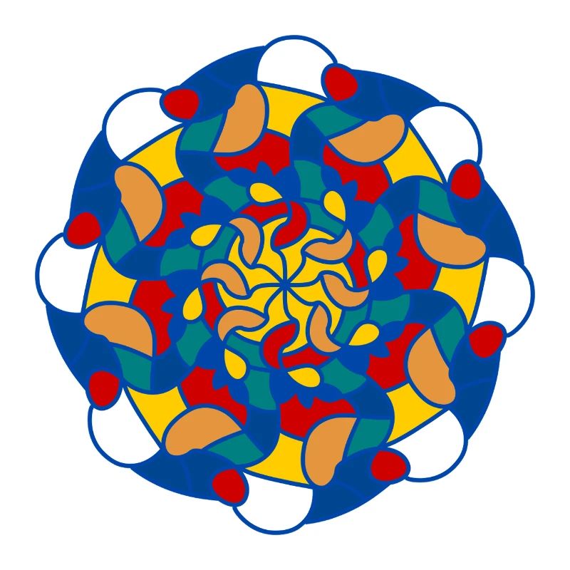 Mandala éclatant kaleidoscope