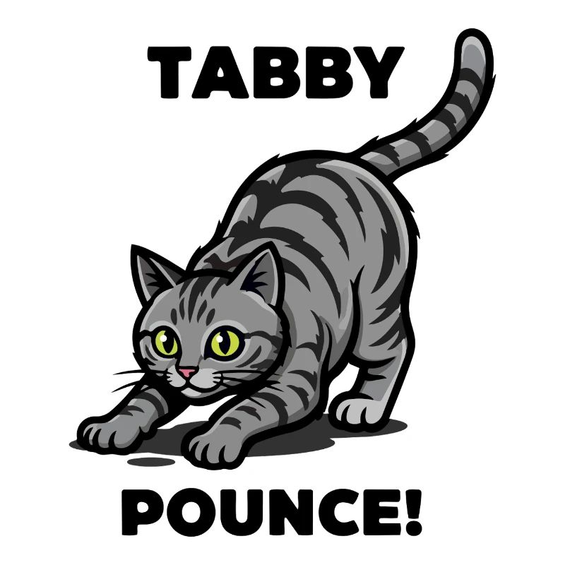 Tigerkatze Tabby springt Katzenjagd