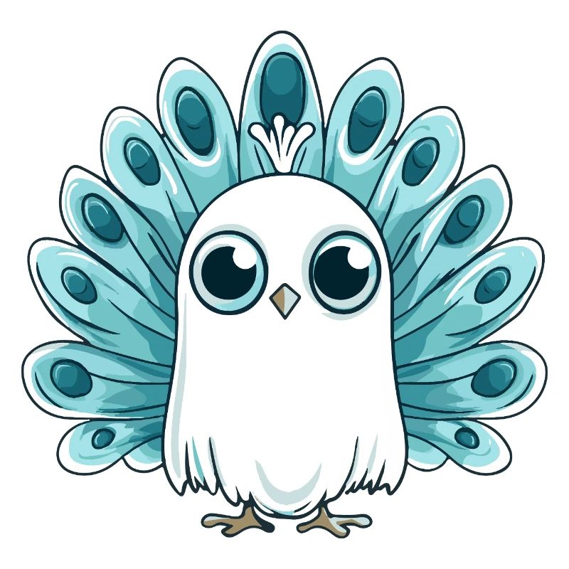 Peacock Bird Halloween Ghost