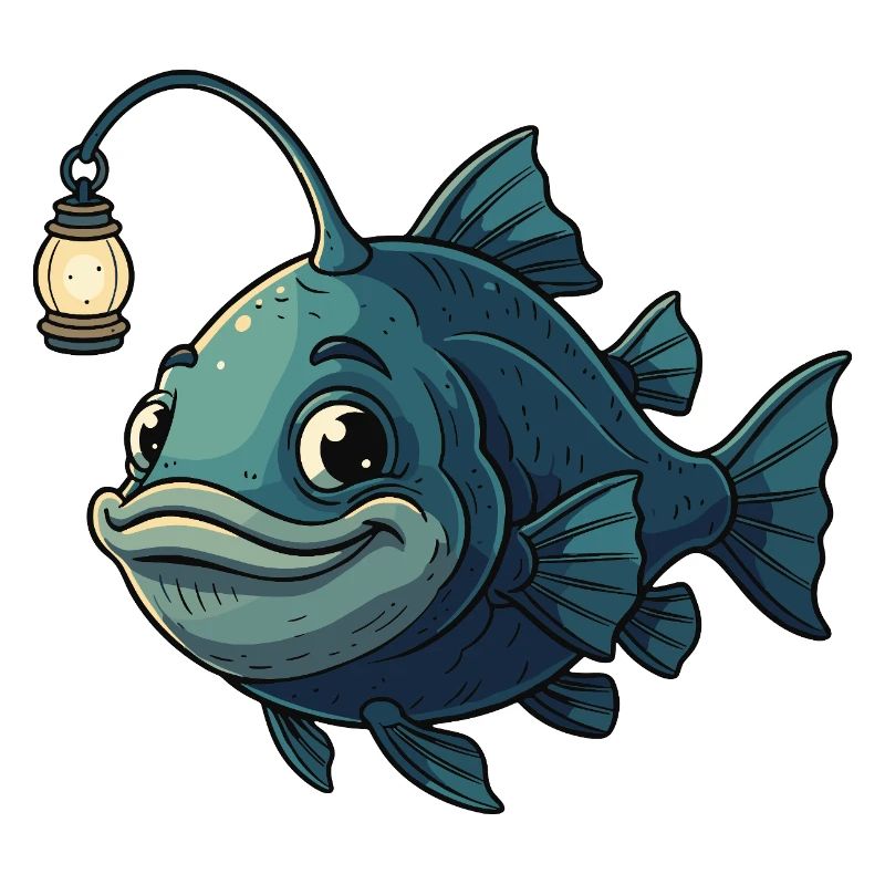Leuchtfisch mit Laterne