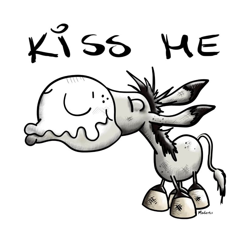 Es ist Kuss Esel Zeit