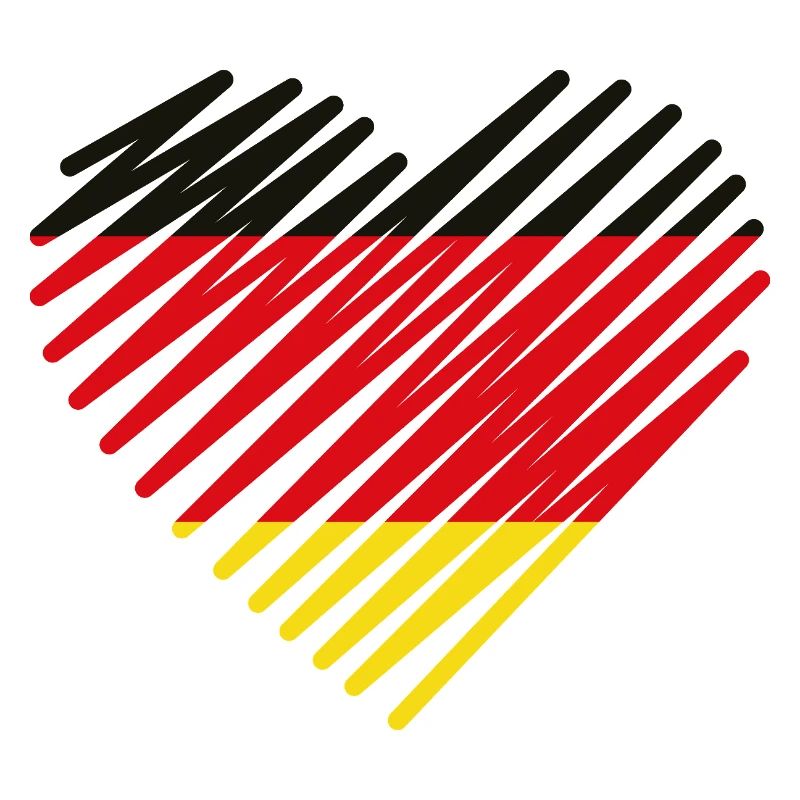 Abstrakte deutsche Flagge Herz Design