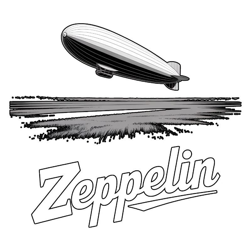 Dirigeable Zeppelin Rétro Vintage