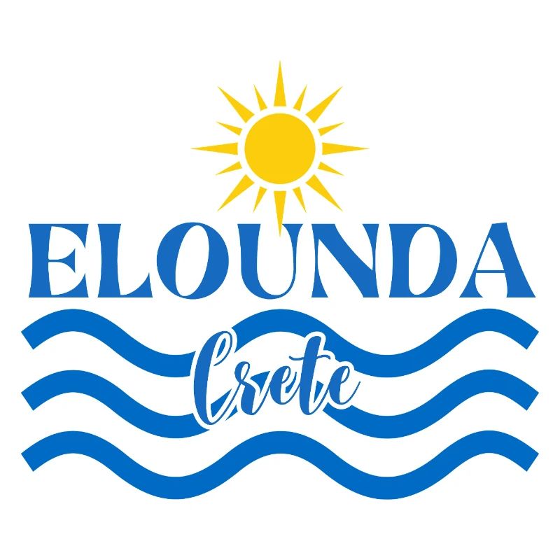 Elounda Crète Conception du soleil et des vagues