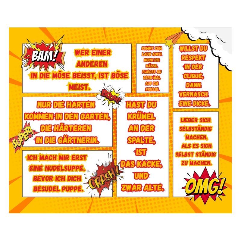 Comic-Style Sprüche für Mutmacher