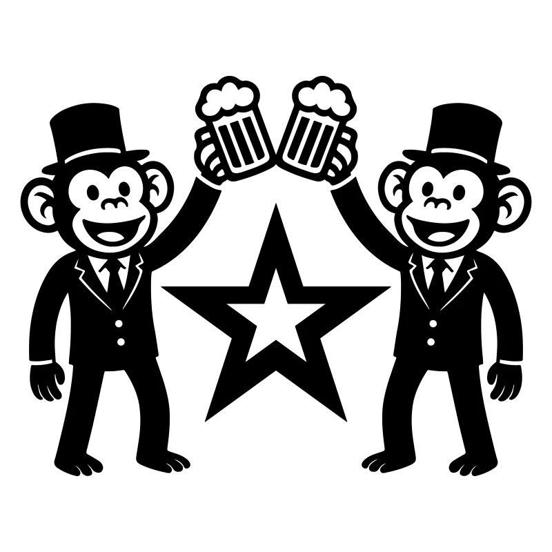 Junggesellenabschied Affe Crew Bräutigam