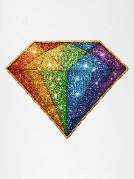 Regenbogen Glitzer-Diamant